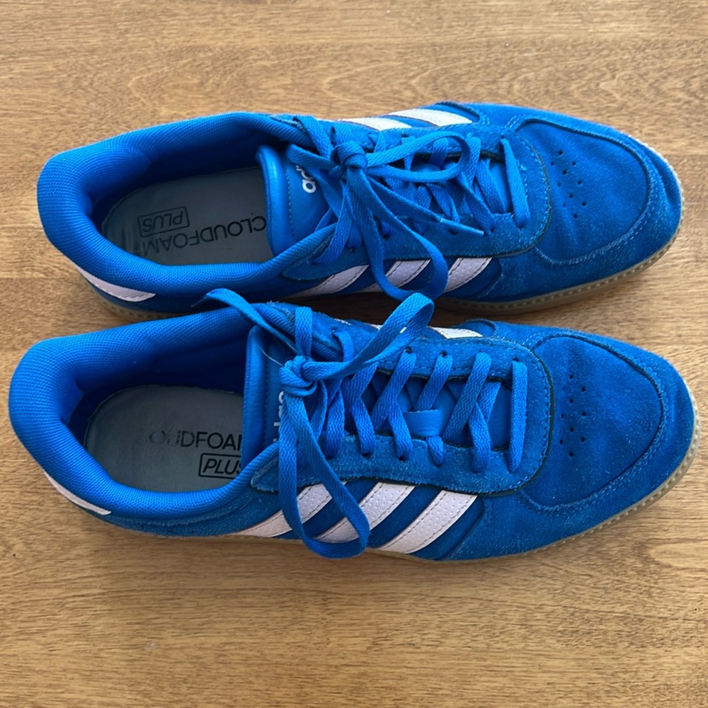 Adidas Samba Womens Indigo and Pink Striped Shoes